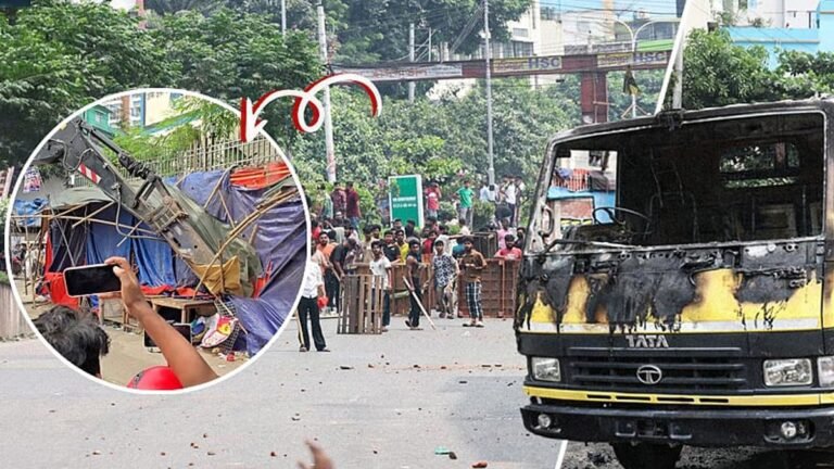 মিরপুরে উচ্ছেদ ঘিরে হামলা-অগ্নিসংযোগ, পরে আবারও অভিযান