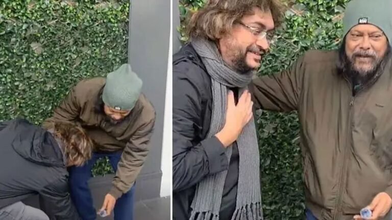 জেমসের সঙ্গে দেখা হতেই পা ছুঁয়ে সালাম রূপমের
