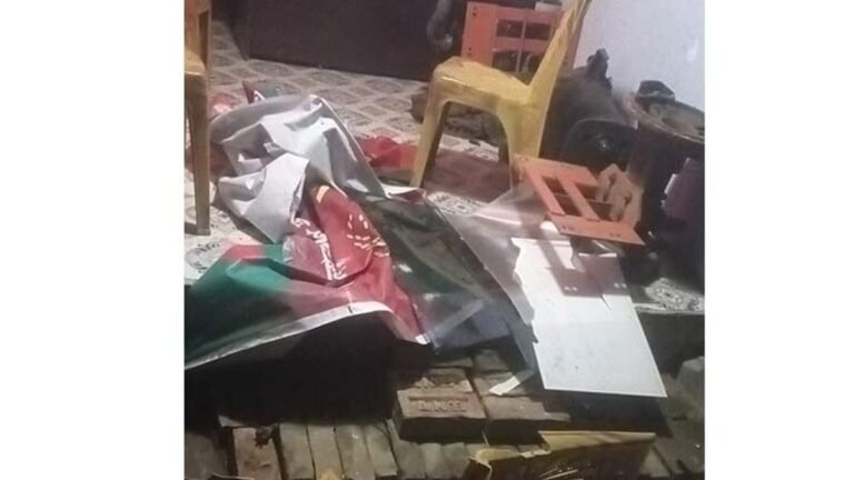 পিরোজপুরে রাতের আঁধারে তালা ভেঙে বিএনপি কার্যালয় ভাঙচুর
