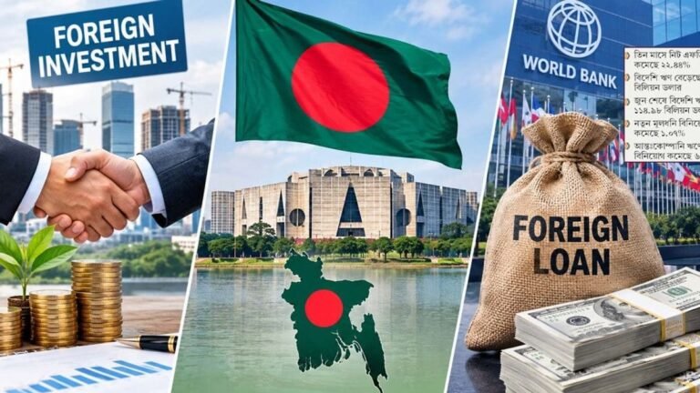 কমেছে বিদেশি বিনিয়োগ, বেড়েছে বৈদেশিক ঋণ